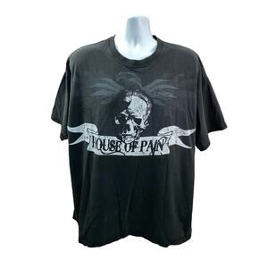 House Of Pain MMA T Shirt size 2XL Black 2 Sided Y2K Biker MMA shirt